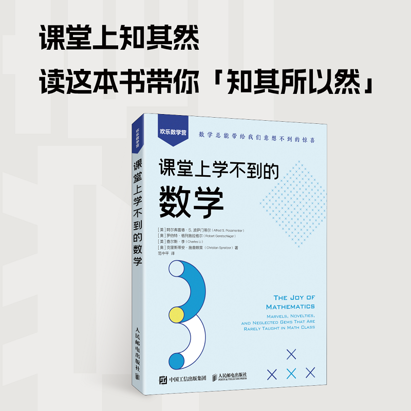 课堂上学不到的数学 数学科普书 数学中的伟大定理 数学思维训练 趣味数学学习 发现数学之美