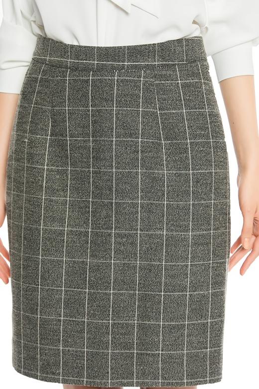 AVA 灰色格纹高腰半身裙 4515 商品图4
