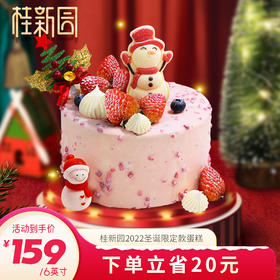 【莓雪梦龙】圣诞主题专款蛋糕——纯乳脂与牛奶奶油混合，口味升级，细腻香甜