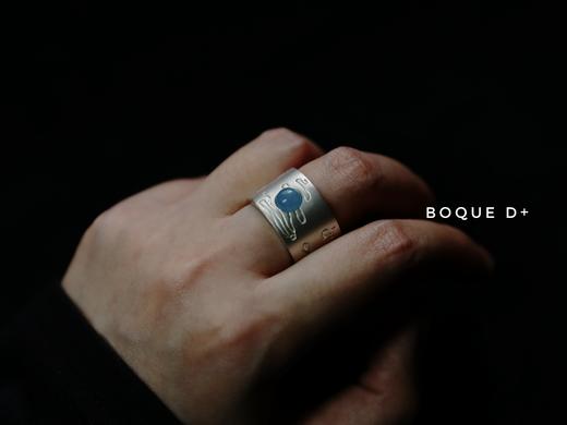Boque d+ 925银海蓝宝水面波纹原创定制戒指 商品图0