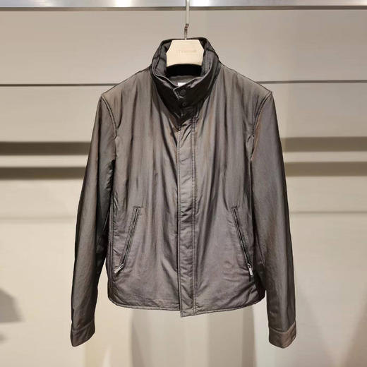 ARMANI 阿玛尼 男士拉链棉服外套 灰色 HCR01W HCW01 商品图0