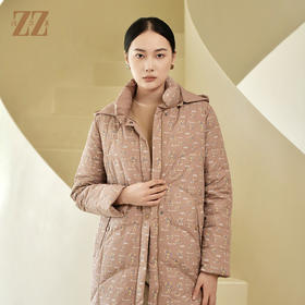 佐尔美2022冬季新款 双面穿连帽气质休闲舒服保暖羽绒服女E24YY06