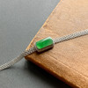 冰种阳绿翡翠素面无事牌手链18k白金钻石镶嵌 商品缩略图3