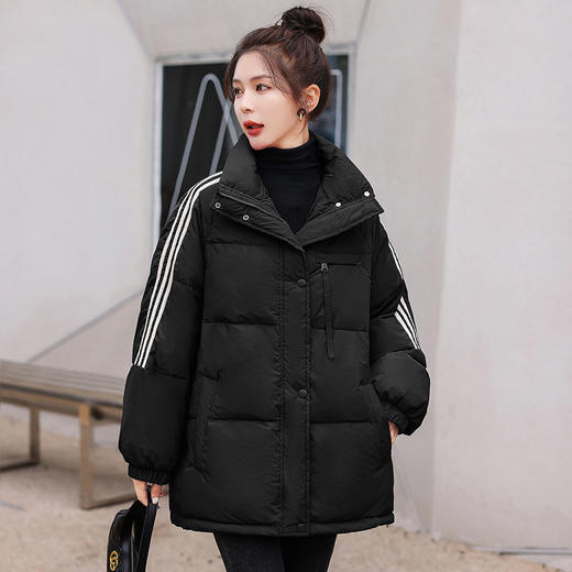 【WZNH】2022年新款冬季撞色羽绒服女小个子宽松鸭绒时尚休闲宽松保暖外套 商品图3