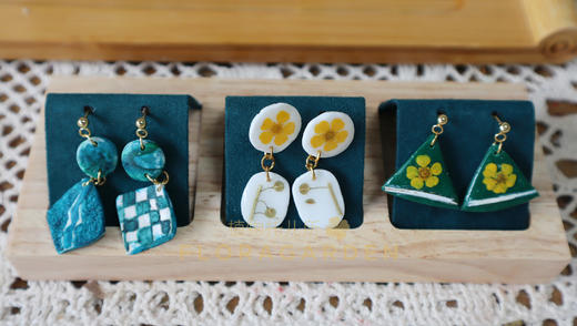 软陶压花耳环发夹 商品图4