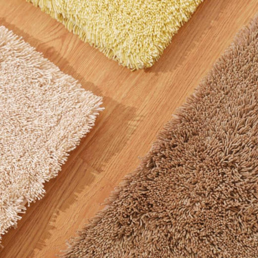 【6F】利快 长毛浴室地垫吸水防滑垫日本进口脚垫门垫 45*65 米色 商品图5