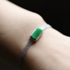 冰种阳绿翡翠素面无事牌手链18k白金钻石镶嵌 商品缩略图10