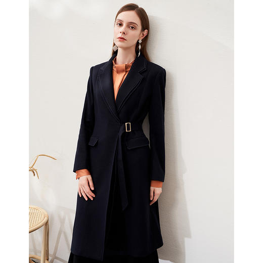 EITIE爱特爱冬季新款气质简约翻领显瘦大衣外套6814503 商品图2