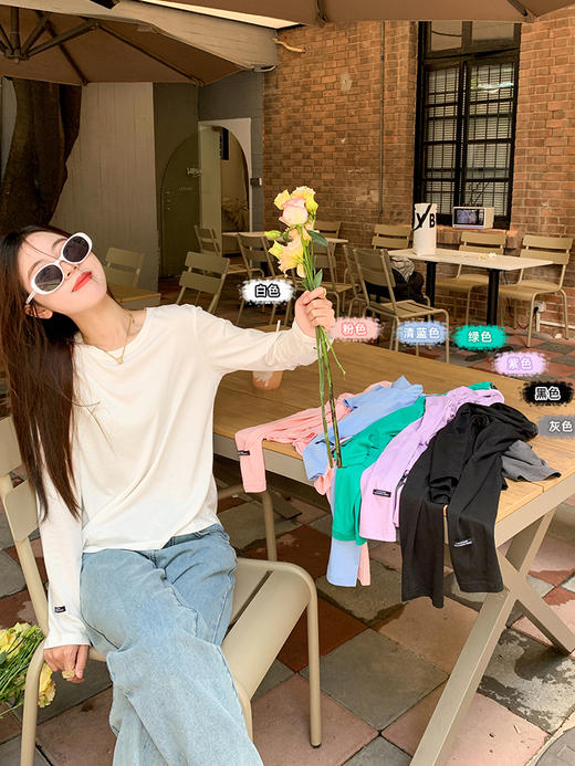 <曾小咸推荐>巨折清仓秒杀，稀有现货24小时发【仅限今日】秋冬打底衫简约基本款圆领宽松百搭纯色上衣 商品图3