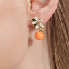 橙子花果耳饰 耳钉 耳夹可选 商品缩略图1