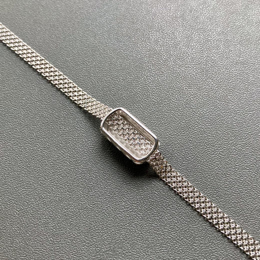 冰种阳绿翡翠素面无事牌手链18k白金钻石镶嵌 商品图5