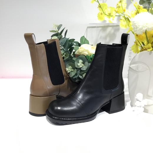 IUIU SECOND 秋冬质感时装靴圆头粗跟短靴切尔西靴 U21DS44491 商品图2