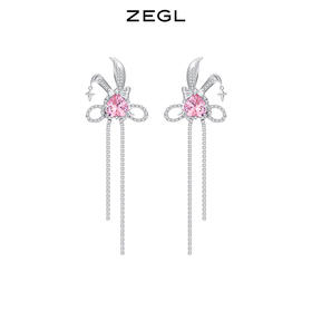 ZEGL设计师小甜兔系列流苏兔子耳环女小众设计感高级耳钉银针耳饰