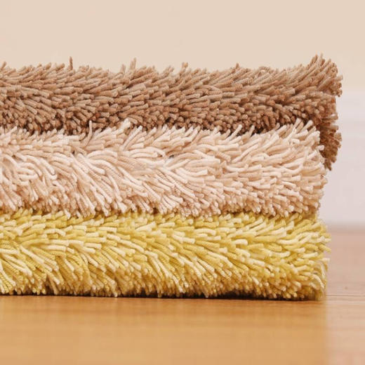 【6F】利快 长毛浴室地垫吸水防滑垫日本进口脚垫门垫 45*65 米色 商品图4