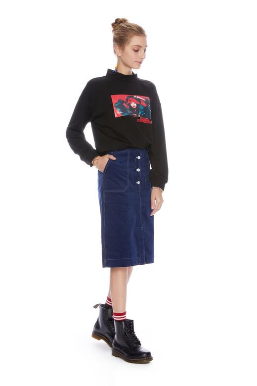 SUMMER & SAGE 蓝色直筒半身裙 4695 商品图1