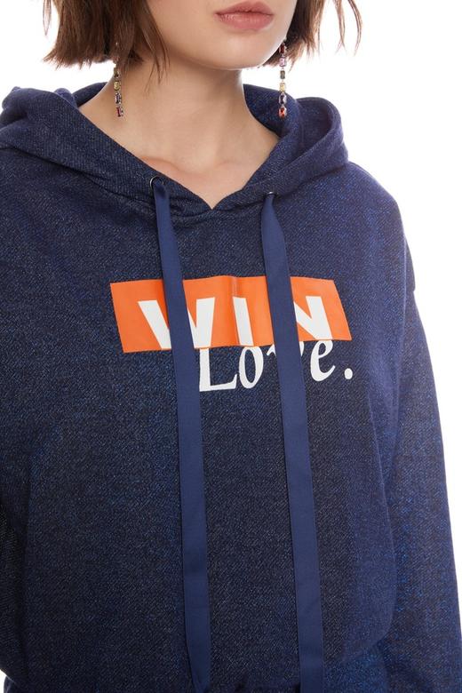 SIEGO 字母蓝色连帽卫衣 4755 商品图3