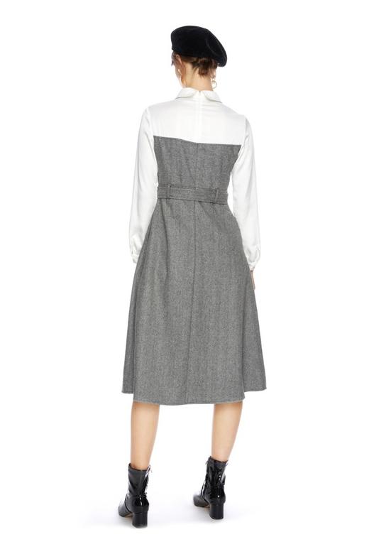 SUMMER & SAGE 拼接束腰连衣裙 4726 商品图2