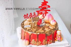寿公寿婆庆祝大寿蛋糕