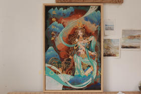 非遗掐丝珐琅画作敦煌飞天