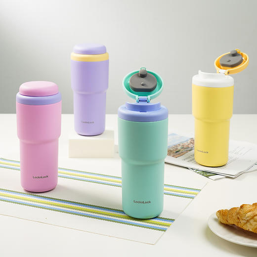 乐扣乐扣保温杯龚俊同款女镀钛咖啡杯便携式随行杯车载办公杯 商品图4