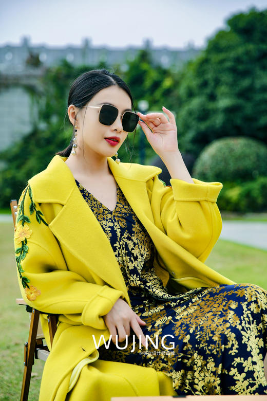 【雾境定制款】金枝玉叶烧花丝绒 优雅女人味修身连衣裙 2202213 商品图7