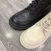 IUIU SECOND 冬季保暖加绒马丁靴石头纹牛皮短靴女 U21DS46231 商品缩略图4