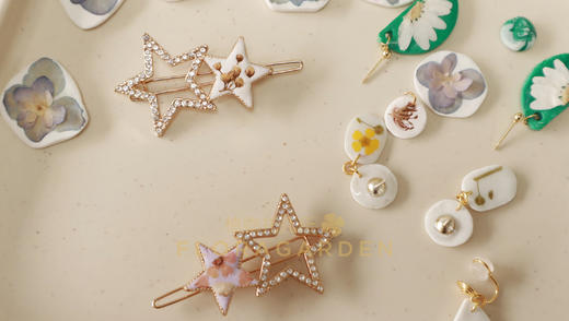 软陶压花耳环发夹 商品图1