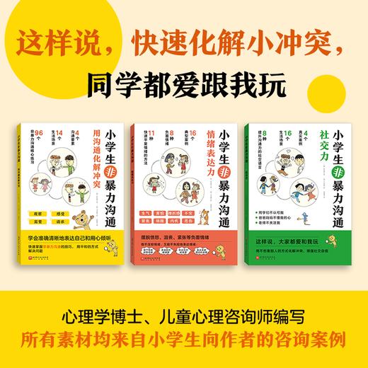 小学生非暴力沟通（全3册）6岁+ 4个沟通要素14个生活场景96个非暴力沟通练习 商品图1