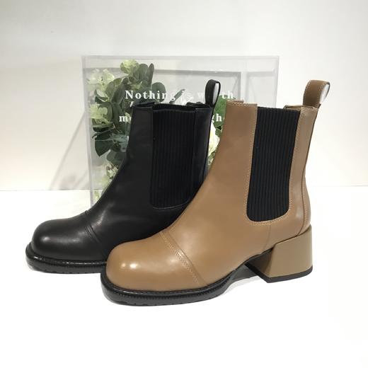 IUIU SECOND 秋冬质感时装靴圆头粗跟短靴切尔西靴 U21DS44491 商品图0