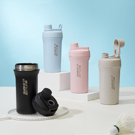 乐扣乐扣摇摇杯保冷杯纯色简约女生运动健身蛋白摇粉杯男户外 商品图3