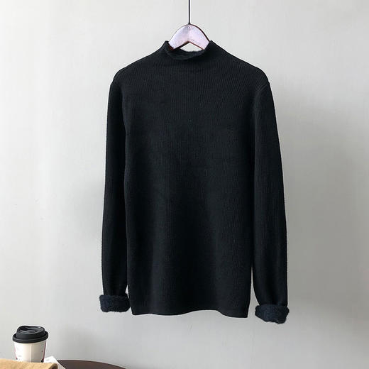 YS-P363半高领毛衣女2022冬季新款加绒加厚内搭打底衫针织上衣 商品图6