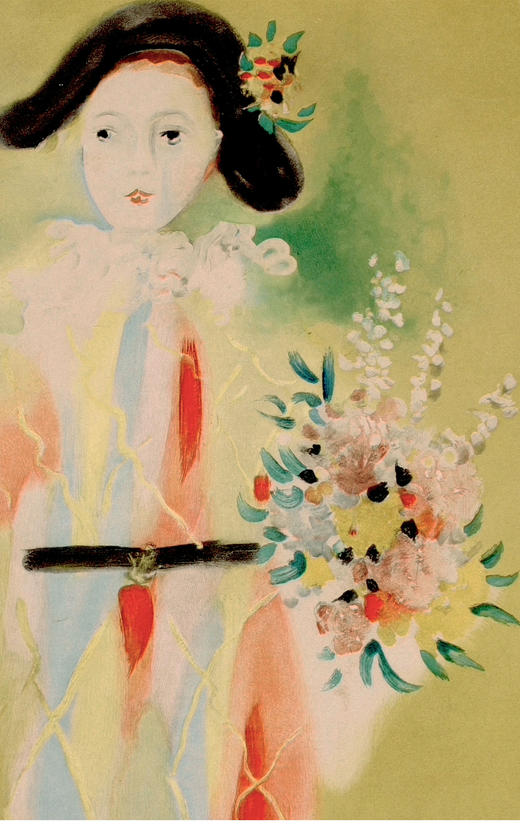 独角鹿西洋古董毕加索限量彩色凹版蚀刻版画手拿花束的小皮埃罗 商品图4