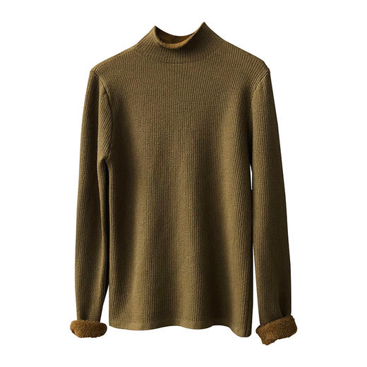 YS-P363半高领毛衣女2022冬季新款加绒加厚内搭打底衫针织上衣 商品图4