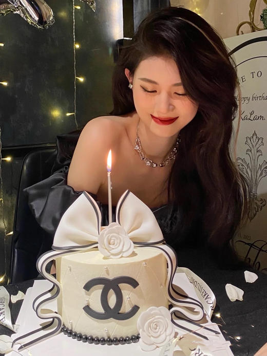 小香风翻糖蛋糕(默认1.5磅）加高款 商品图0