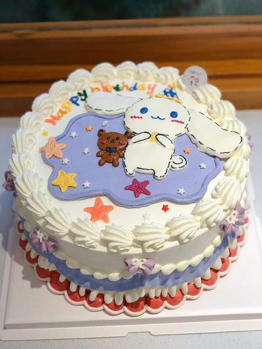 手绘兔子奶油蛋糕 下单前请仔细阅读商品详情 商品图0