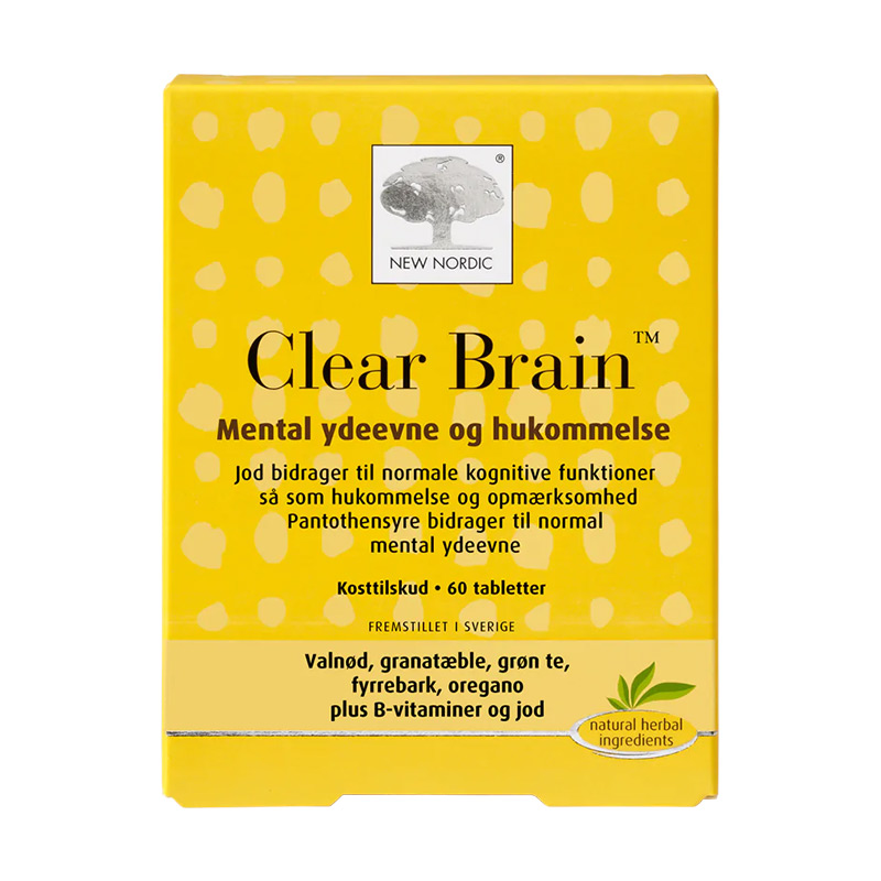 [丹麦]纽诺迪克易记复合营养片60粒. New Nordic Clear Brain 60tabs