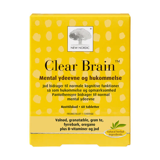 [丹麦]纽诺迪克易记复合营养片60粒. New Nordic Clear Brain 60tabs 商品图0