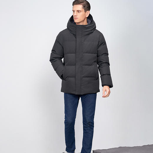 【男士加厚连帽羽绒服】22年秋冬新品男士90白鹅绒羽绒服时尚长袖休闲保暖外套 商品图2