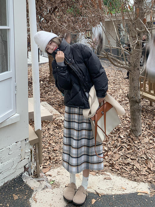 【179元任选2件】最后一波现货！高腰格子中长款半裙子 商品图4