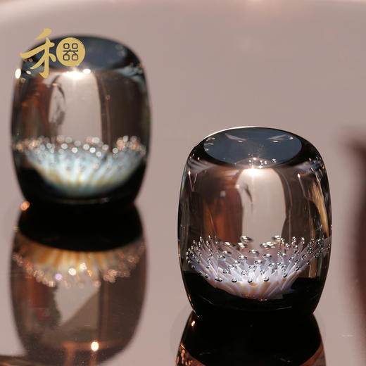 禾器花语玉华盖置耐热玻璃高端盖子配件茶具高档手工摆件盖托 商品图9