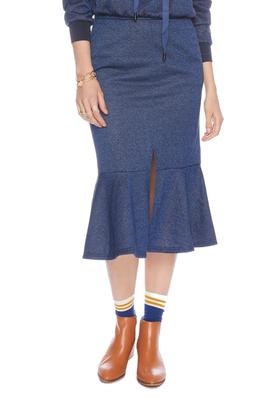 SIEGO 蓝色开衩鱼尾裙 4756