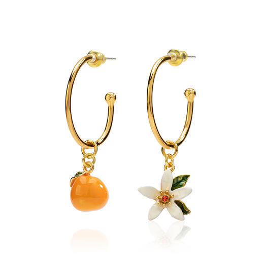 橘子不对称耳环 商品图0