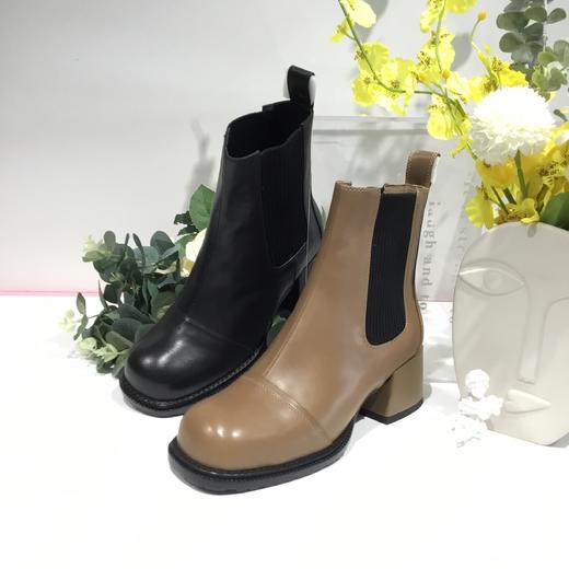 IUIU SECOND 秋冬质感时装靴圆头粗跟短靴切尔西靴 U21DS44491 商品图1