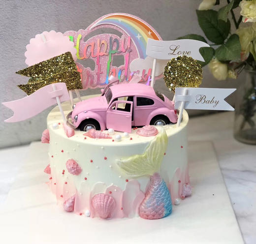 粉色车车蛋糕 商品图0