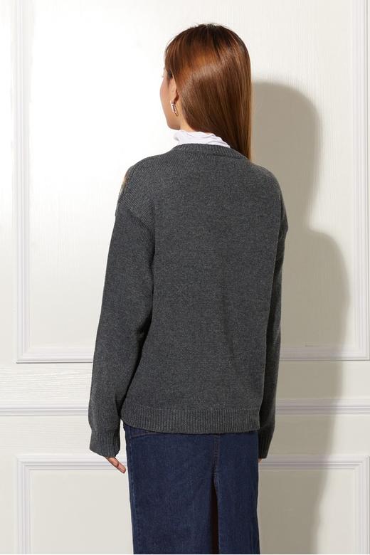 ANSUABEL 树叶图案针织上衣 10676 商品图1