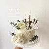 纯白鲜花复古烛台蛋糕 商品缩略图0