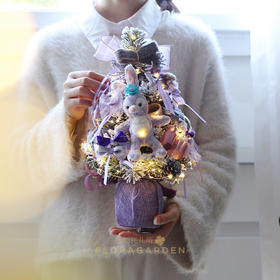 圣诞树八音盒--圣诞节专属花礼