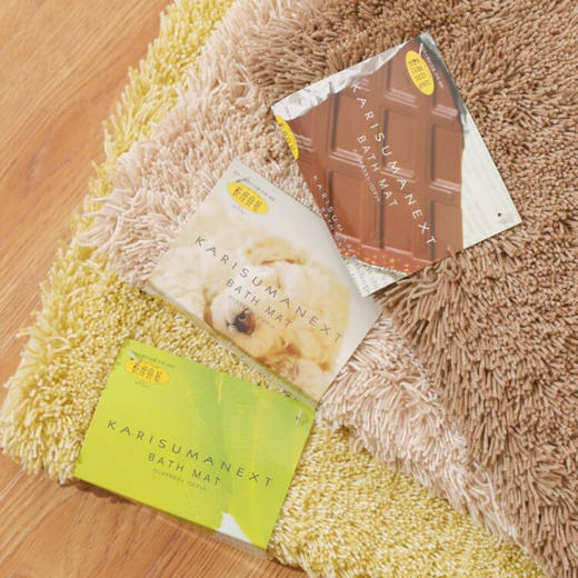 【6F】利快 长毛浴室地垫吸水防滑垫日本进口脚垫门垫 45*65 米色 商品图3