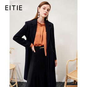 EITIE爱特爱冬季新款气质简约翻领显瘦大衣外套6814503