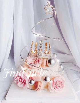 鲜花皇冠许愿蛋糕